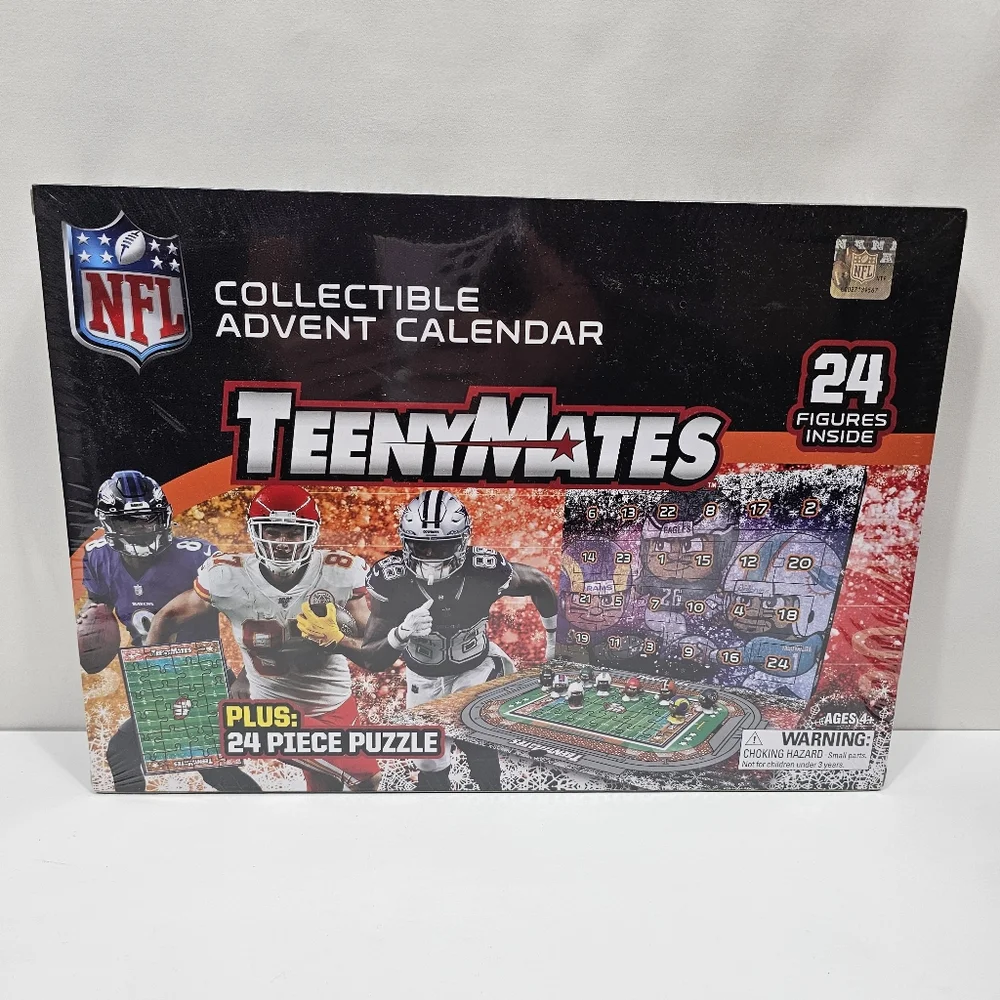 NFL TeenyMates Advent Calendar Party Animal 24 Figures NIB Licensed Collectible